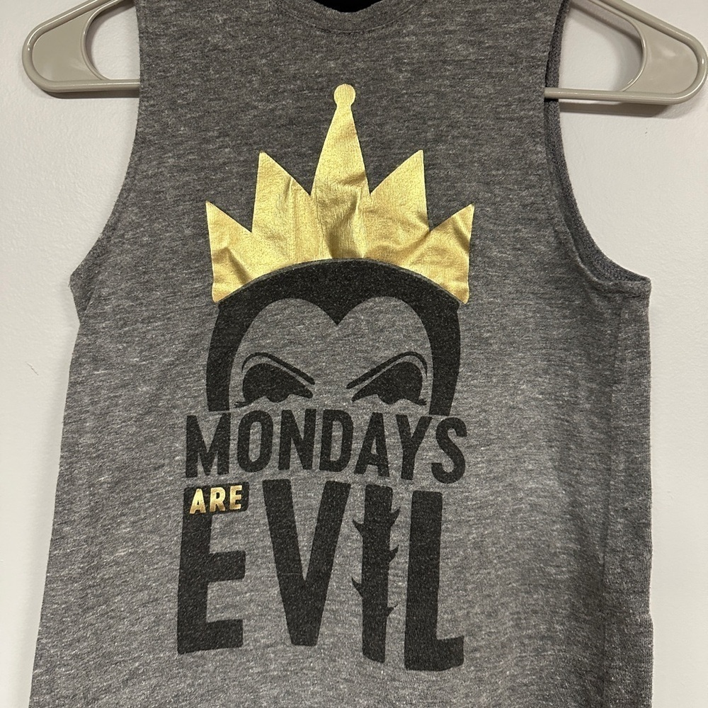 Disney Mondays are evil Queen with metallic gold crown tank XXS